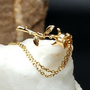 Minimalist Jewelry Dainty Rose pendant 14K Gold plated Hypoallergenic
